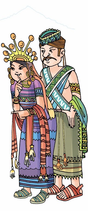 A king and a queen .