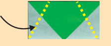 Two dotted lines are marked on the rectangular side of the paper.