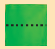 The square sheet of paper is folded into half and then opened.