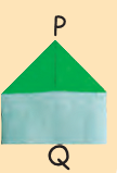 The corners of one side of the square sheet are folded to the centre.