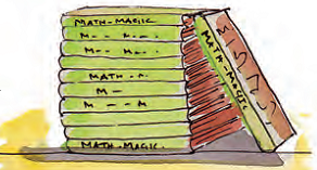 Few books are kept one over another in the form of pile and one book is kept slanting to this pile.