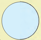 A circle cut out of a paper.