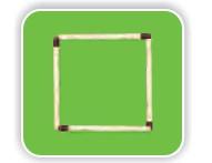 A square made from matchsticks.