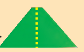 The paper is turned over and folded half along the dotted line.