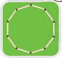 A circle made from matchsticks.