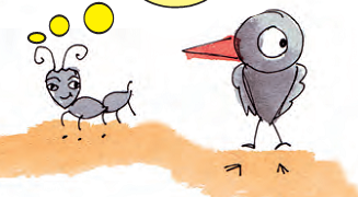 An ant and a bird