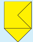 A triangle formed below the square and one is formed inside the square also.