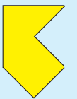 The paper is cut from the side such that triangle drawn inside it remains hollow.