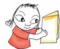 The girl folding the sheet into half.