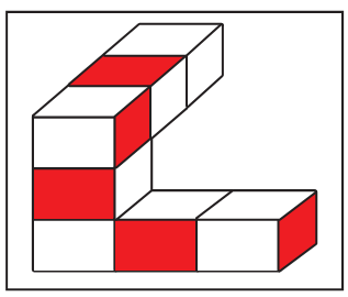 One shape formed from narrow boxes.
