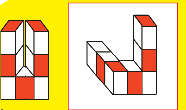 Two shapes formed from narrow boxes.