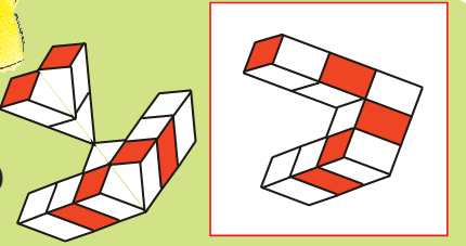 Two shapes formed from narrow boxes.