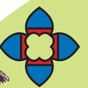 A flower shaped pattern.