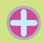 A plus sign inside a circle.
