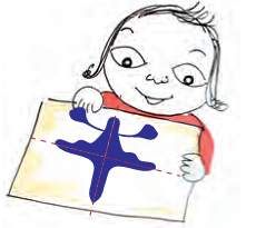 There is a beautiful design on the paper once the girl opens the paper.