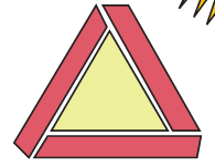A triangle inside a triangle.