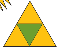An inverted triangle inside a triangle.