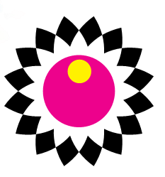 There is a circle, inside which there is another small circle and covering the entire boundary of the outer circle is a pattern made by four sided closed figures.