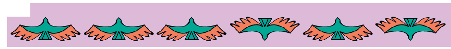 A flying bird shaped pattern, thrice up, then down, then up and then down again.