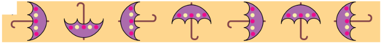 An umbrella tuned towards right, then down, then left and then straight and then repeated again.