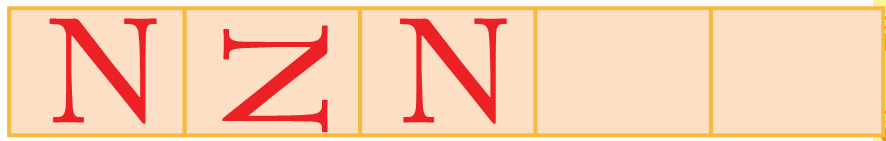 In the first figure, letter N is written and in the second box, letter N is turned to look like letter Z and in the third box, again Letter N is written. The fourth and fifth boxes are blank.