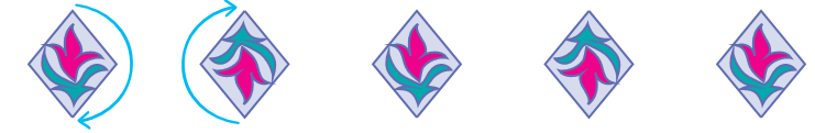 A four sided figure is once up and then down and the pattern is repeated.