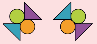 he figure is first slightly tilted to right and then to the left from its actual position.