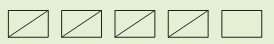 Four rectangles, each divided into half by a line inside them and one blank rectangle.