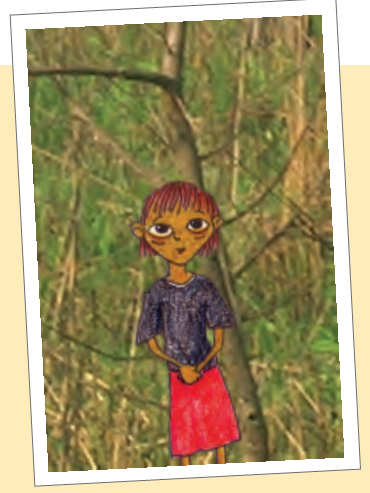 एक पतली लड़की।