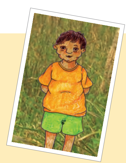 एक मोटा लड़का।