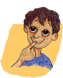 एक लड़का कुछ सोच रहा है।