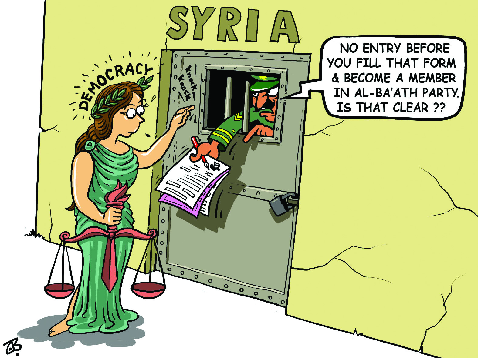 जब तक बाय पार्टी की सदस्यता का फार्म भरकर उसकी सदस्य नहीं बनोगी, अंदर नहीं आ सकती।