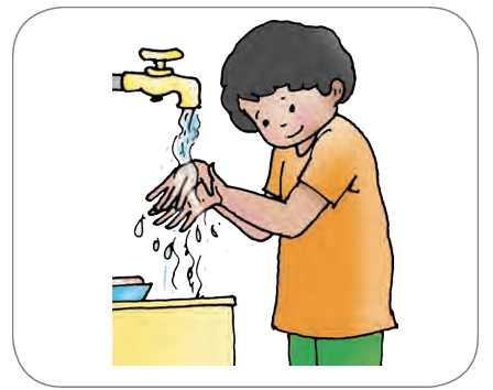 rinse hands