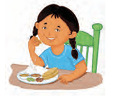 I eat my food