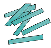 Let us make 6 thick paper strips. These strips may be of any colour.