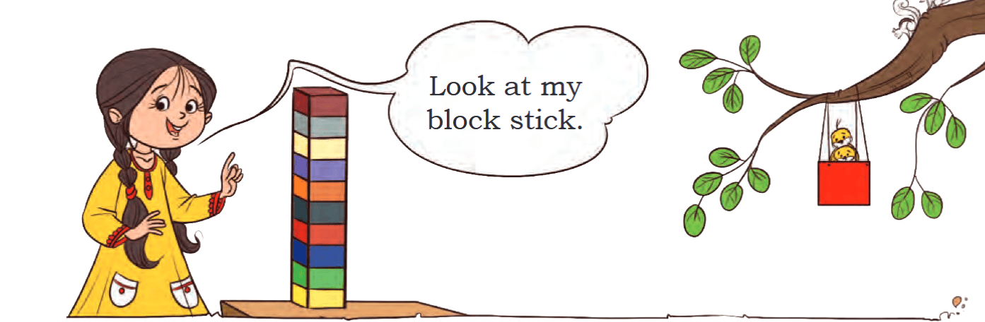 Look at my block stick.