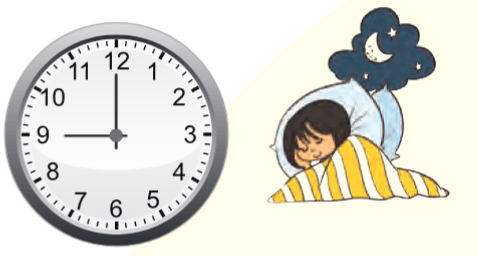 Goes to sleep ___ O’ clock
