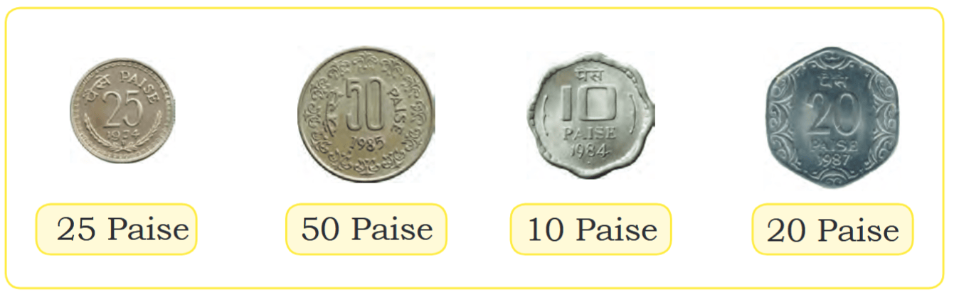 25 Paise 50 Paise 10 Paise 20 Paise