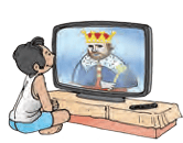 watching TV