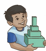 boy said I have made something. Look at my Qutub Minar.