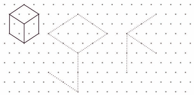 cubes dot paper