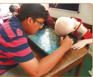A special exercise with the visually impaired