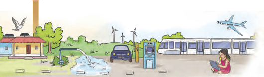 City energy usage illustration