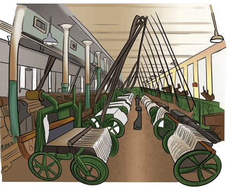 Large traditional handloom setup