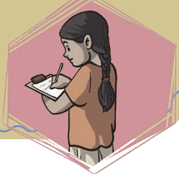 Student studying