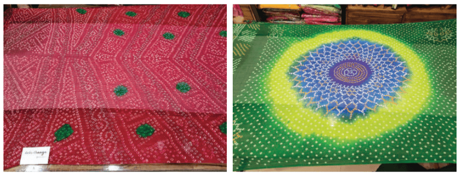 Bandhani patterns can be created to create intricate designs