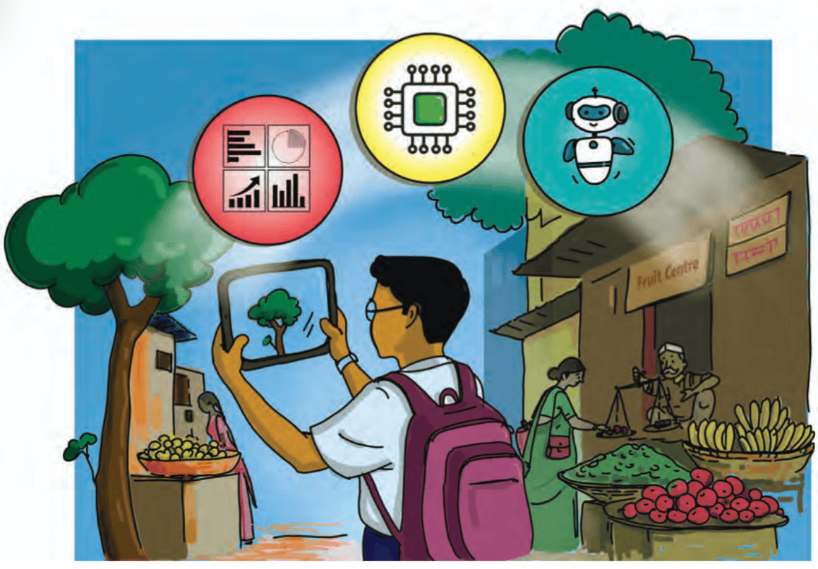 A student using AI to interact and learn more about the world around us.