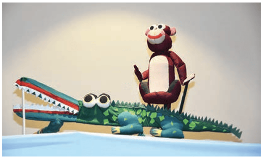 Sticks will be used to move these puppets.