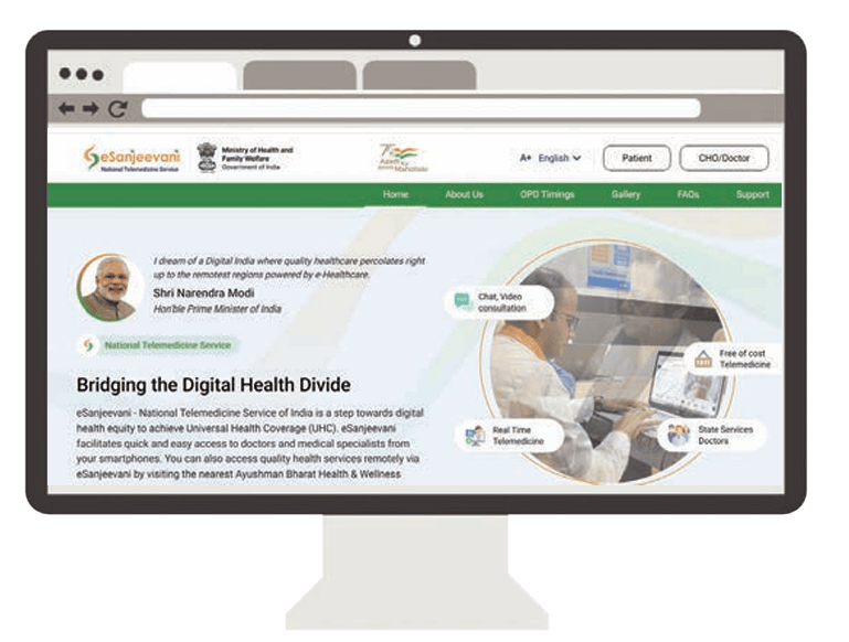 e-Sanjeevani portal managed by the Ministry of Health and Family Welfare