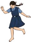 Jump with one
leg raised
